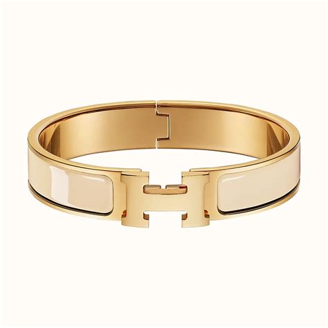 hermes bracelet gold h|hermes clic h price.